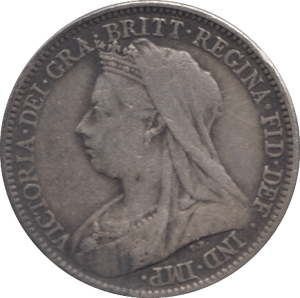 1895 SIXPENCE ( VF ) - SIXPENCE - Cambridgeshire Coins