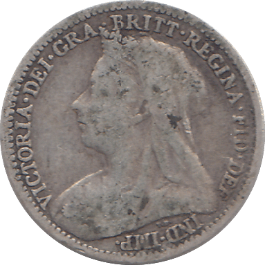 1895 THREEPENCE ( F ) - WORLD COINS - Cambridgeshire Coins