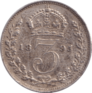 1895 THREEPENCE ( GVF ) - Threepence - Cambridgeshire Coins