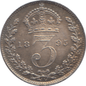 1895 THREEPENCE ( UNC ) - THREEPENCE - Cambridgeshire Coins