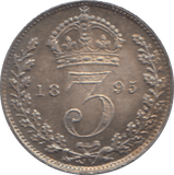 1895 THREEPENCE ( UNC ) - THREEPENCE - Cambridgeshire Coins