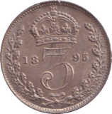 1895 THREEPENCE ( VF ) - THREEPENCE - Cambridgeshire Coins