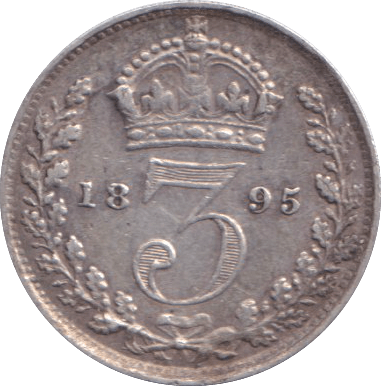 1895 THREEPENCE ( VF ) - THREEPENCE - Cambridgeshire Coins