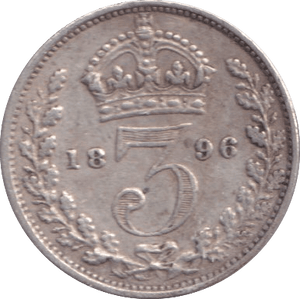 1895 THREEPENCE ( VF ) - Threepence - Cambridgeshire Coins