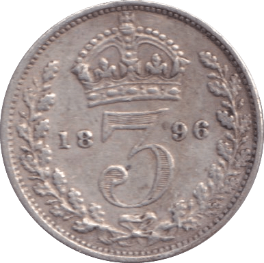 1895 THREEPENCE ( VF ) - Threepence - Cambridgeshire Coins