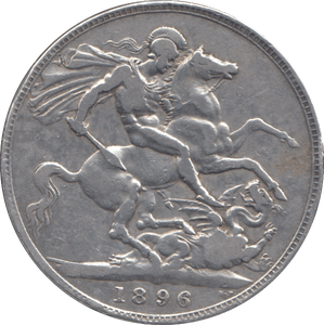 1896 CROWN CLEANED ( GF ) - CROWN - Cambridgeshire Coins