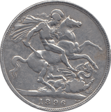 1896 CROWN CLEANED ( GF ) - CROWN - Cambridgeshire Coins