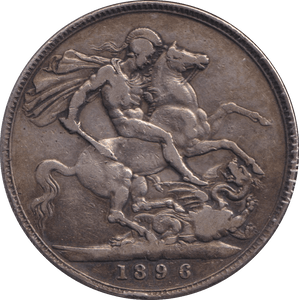 1896 CROWN ( FINE ) - CROWN - Cambridgeshire Coins