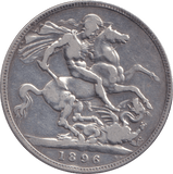 1896 CROWN ( FINE ) - CROWN - Cambridgeshire Coins