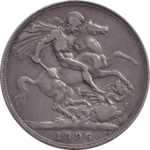 1896 CROWN ( FINE ) - CROWN - Cambridgeshire Coins