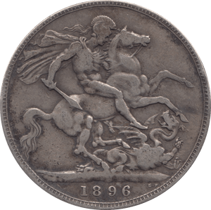 1896 CROWN ( FINE ) D1 - CROWN - Cambridgeshire Coins