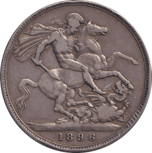 1896 CROWN ( FINE ) LX - CROWN - Cambridgeshire Coins