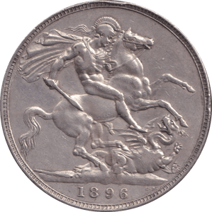 1896 CROWN ( GVF ) - CROWN - Cambridgeshire Coins