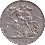 1896 CROWN ( GVF ) - CROWN - Cambridgeshire Coins