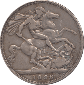 1896 CROWN ( VF ) - CROWN - Cambridgeshire Coins