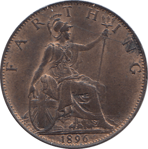 1896 FARTHING ( UNC ) - FARTHING - Cambridgeshire Coins
