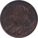 1896 FARTHING ( VF ) - Farthing - Cambridgeshire Coins