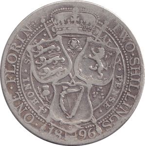 1896 FLORIN ( FINE ) - FLORIN - Cambridgeshire Coins