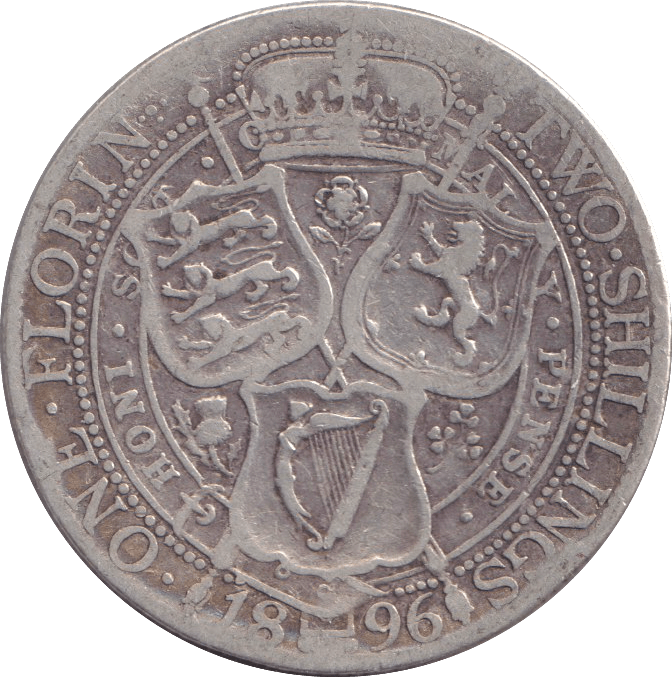 1896 FLORIN ( FINE ) - FLORIN - Cambridgeshire Coins