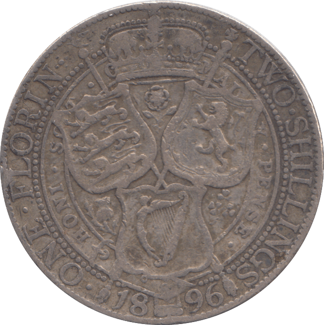 1896 FLORIN ( FINE ) - FLORIN - Cambridgeshire Coins