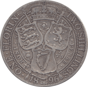 1896 FLORIN ( FINE ) - FLORIN - Cambridgeshire Coins