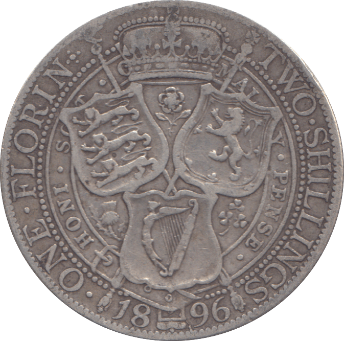 1896 FLORIN ( FINE ) - FLORIN - Cambridgeshire Coins