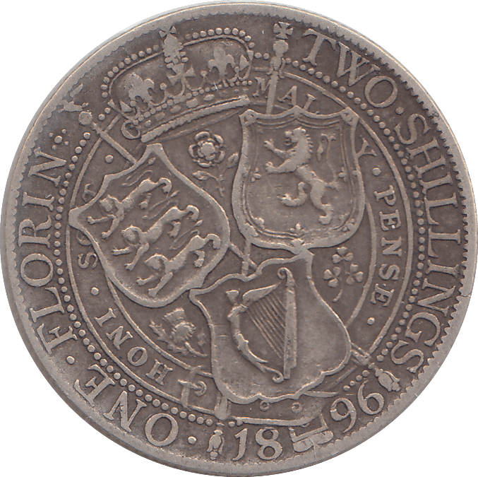 1896 FLORIN ( FINE ) - FLORIN - Cambridgeshire Coins