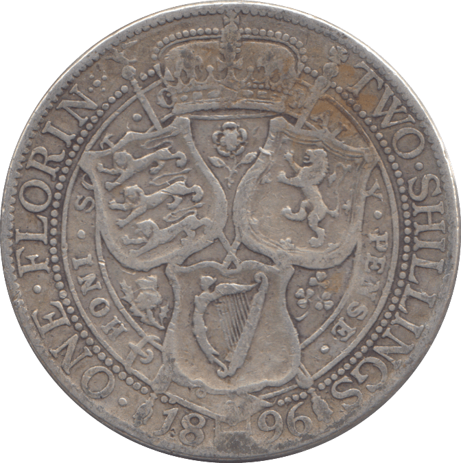 1896 FLORIN ( FINE ) - FLORIN - Cambridgeshire Coins