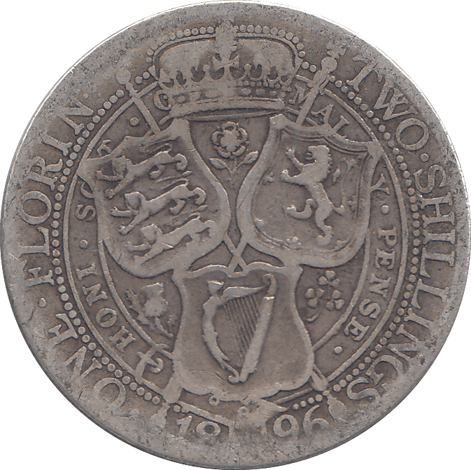 1896 FLORIN ( FINE ) - FLORIN - Cambridgeshire Coins