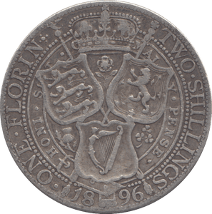 1896 FLORIN ( FINE ) - FLORIN - Cambridgeshire Coins