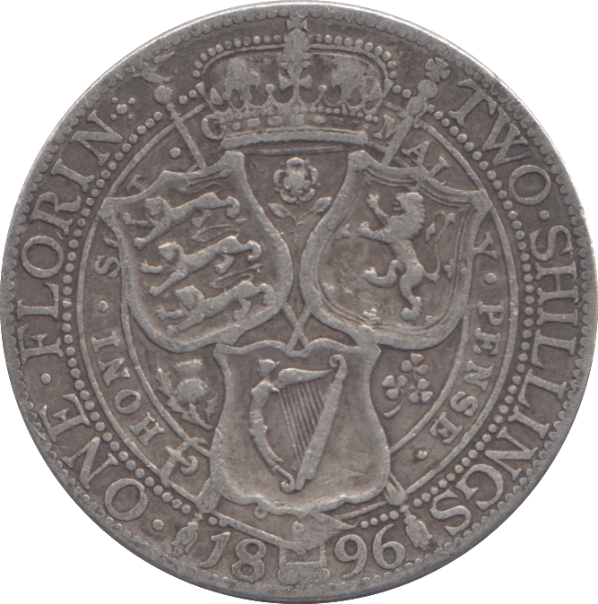 1896 FLORIN ( FINE ) - FLORIN - Cambridgeshire Coins