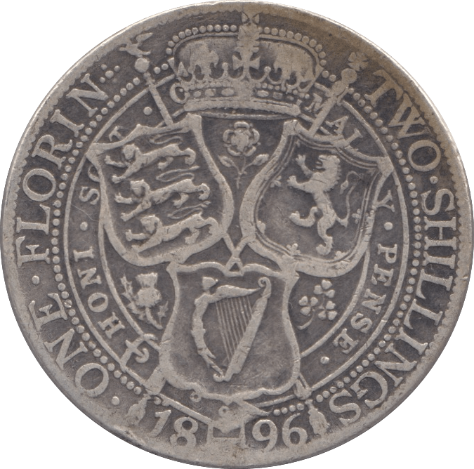 1896 FLORIN ( FINE ) - FLORIN - Cambridgeshire Coins