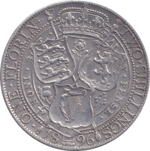 1896 FLORIN ( VF ) - FLORIN - Cambridgeshire Coins