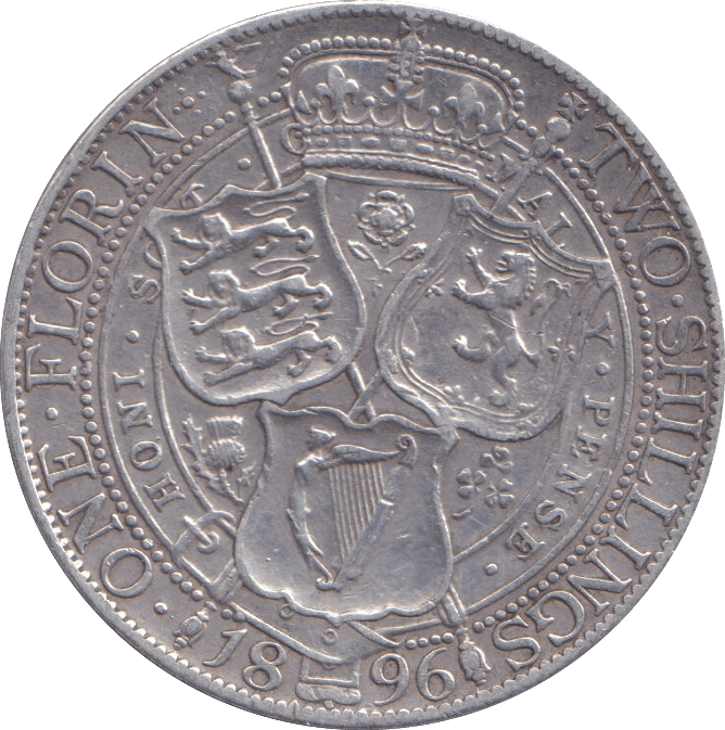 1896 FLORIN ( VF ) - FLORIN - Cambridgeshire Coins