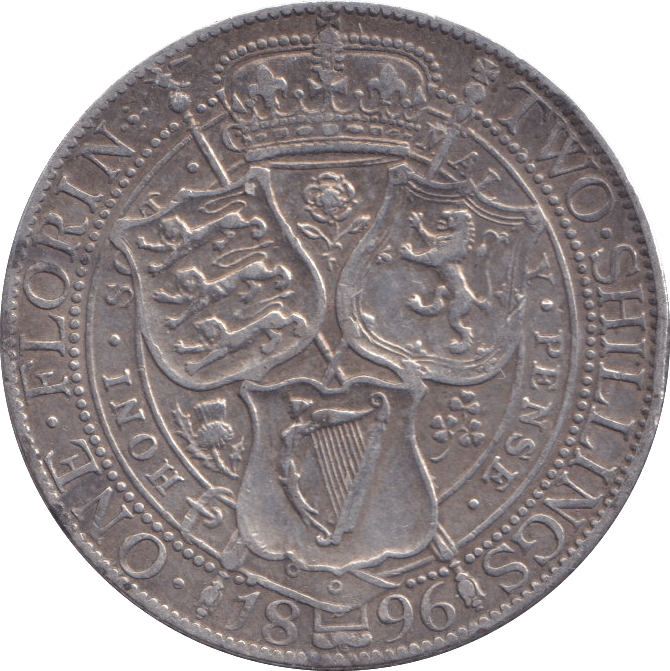 1896 FLORIN ( VF ) - FLORIN - Cambridgeshire Coins