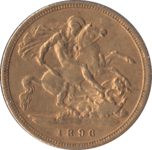 1896 GOLD HALF SOVEREIGN ( GVF ) - Half Sovereign - Cambridgeshire Coins