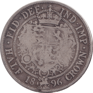 1896 HALF CROWN ( NF ) - HALFCROWN - Cambridgeshire Coins