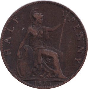 1896 HALF PENNY ( GF ) - HALFPENNY - Cambridgeshire Coins