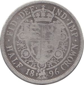 1896 HALFCROWN CLEANED ( F ) - HALFCROWN - Cambridgeshire Coins