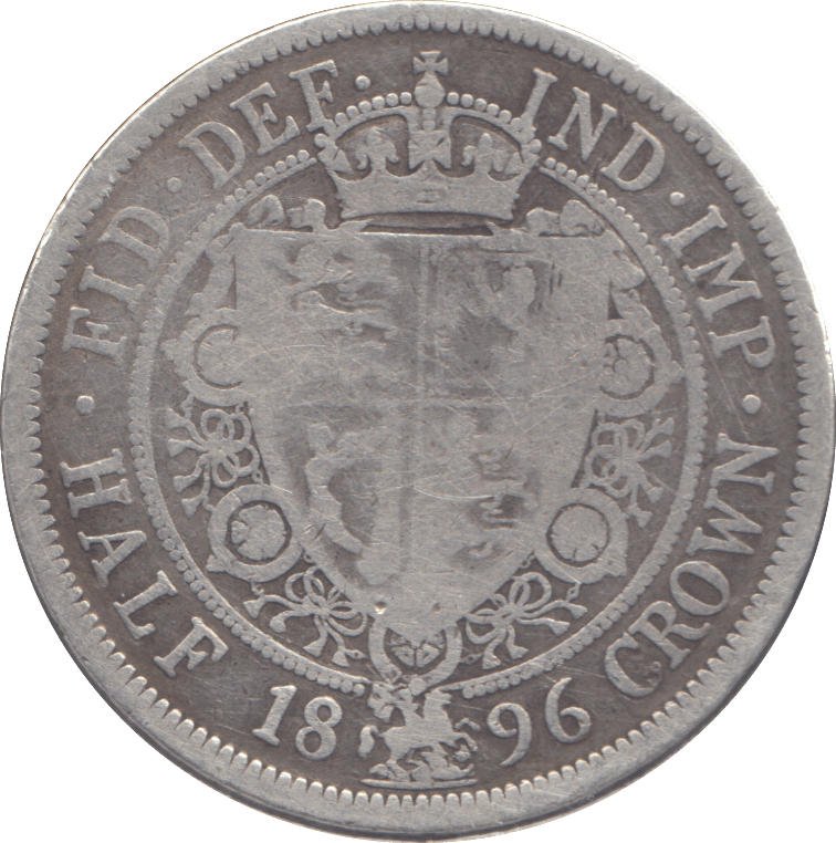 1896 HALFCROWN CLEANED ( F ) - HALFCROWN - Cambridgeshire Coins