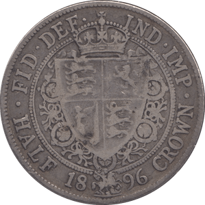 1896 HALFCROWN ( FINE ) - Halfcrown - Cambridgeshire Coins