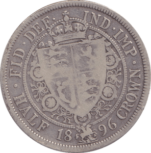 1896 HALFCROWN ( FINE ) - HALFCROWN - Cambridgeshire Coins