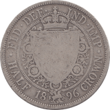 1896 HALFCROWN ( FINE ) - Halfcrown - Cambridgeshire Coins