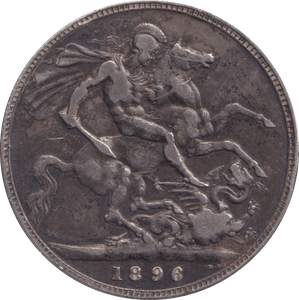 1896 LIX CROWN ( GVF ) - CROWN - Cambridgeshire Coins