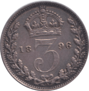 1896 MAUNDY THREEPENCE ( GVF ) - MAUNDY THREEPENCE - Cambridgeshire Coins
