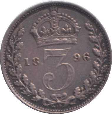 1896 MAUNDY THREEPENCE ( GVF ) - MAUNDY THREEPENCE - Cambridgeshire Coins