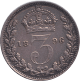 1896 MAUNDY THREEPENCE ( GVF ) - MAUNDY THREEPENCE - Cambridgeshire Coins
