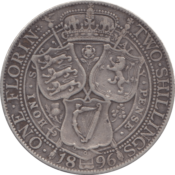 1896 ONE FLORIN ( VF ) - FLORIN - Cambridgeshire Coins