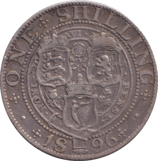 1896 SHILLING ( GVF ) 4 - SHILLING - Cambridgeshire Coins
