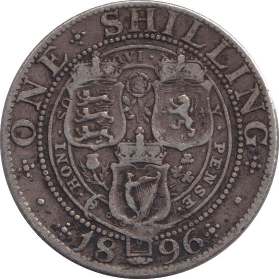 1896 SHILLING ( GVF ) - SHILLING - Cambridgeshire Coins